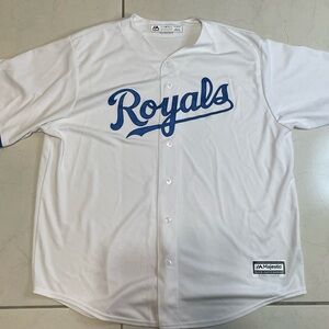 Kansas City Royals Majestic Men's Home White Cool Base Blank Jersey Size XXL